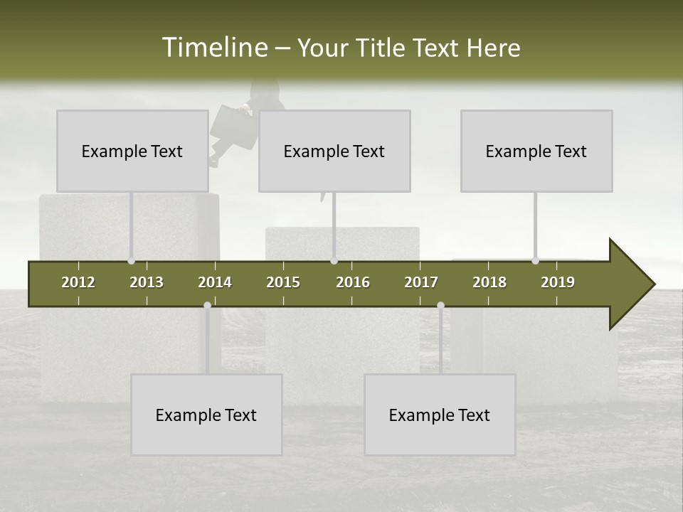 Man Run Stone PowerPoint Template