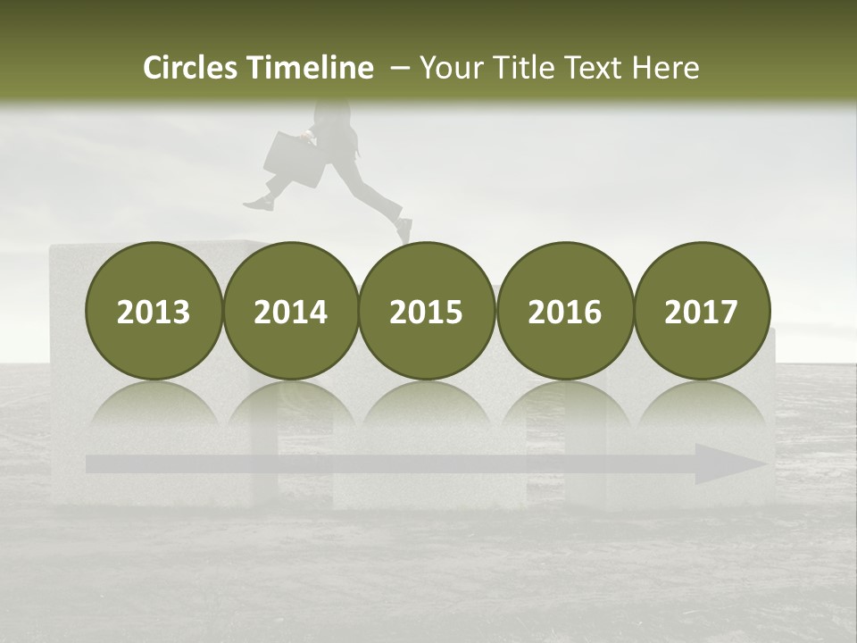 Man Run Stone PowerPoint Template