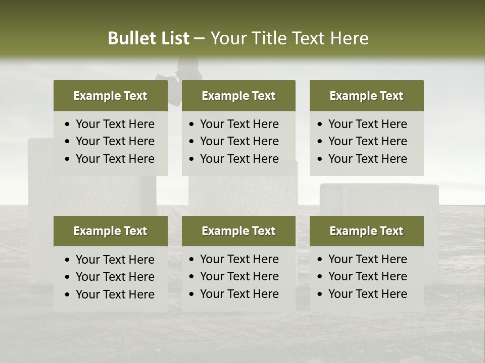 Man Run Stone PowerPoint Template