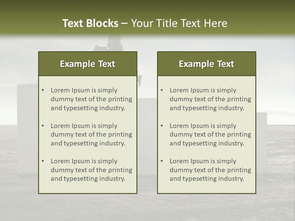 Man Run Stone PowerPoint Template