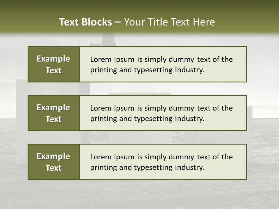 Man Run Stone PowerPoint Template