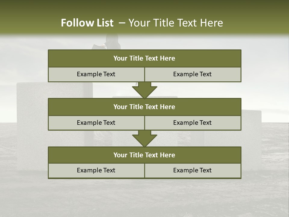 Man Run Stone PowerPoint Template
