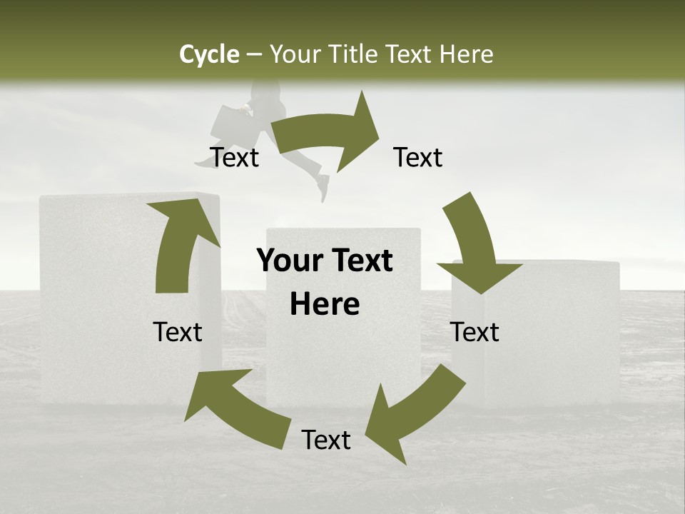 Man Run Stone PowerPoint Template