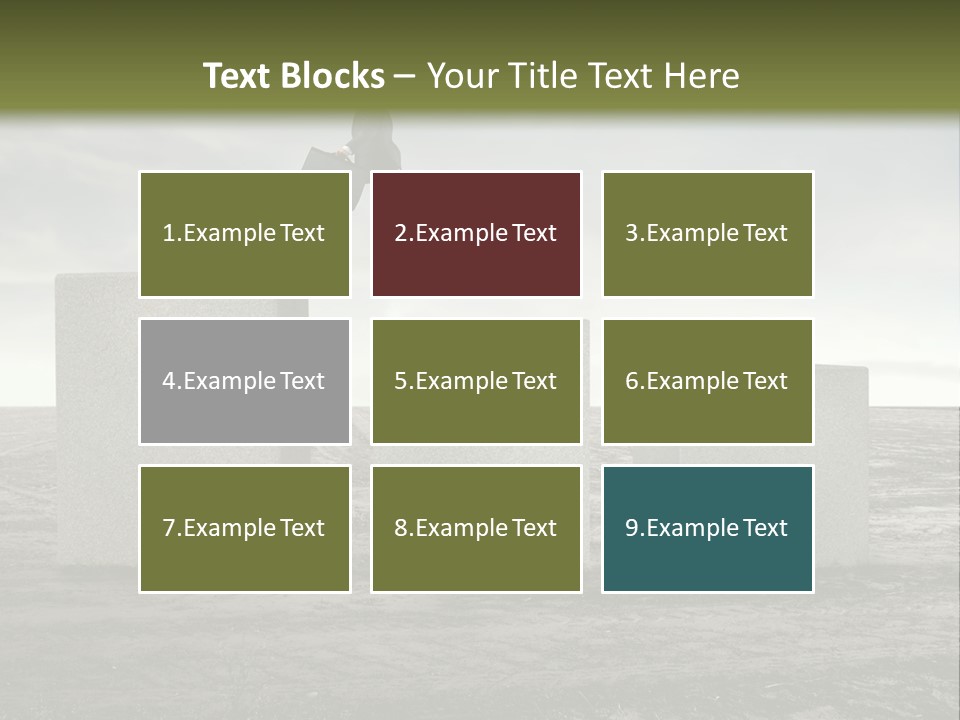 Man Run Stone PowerPoint Template