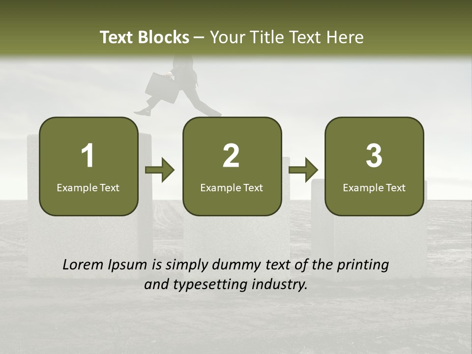 Man Run Stone PowerPoint Template