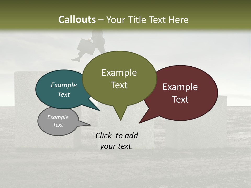 Man Run Stone PowerPoint Template