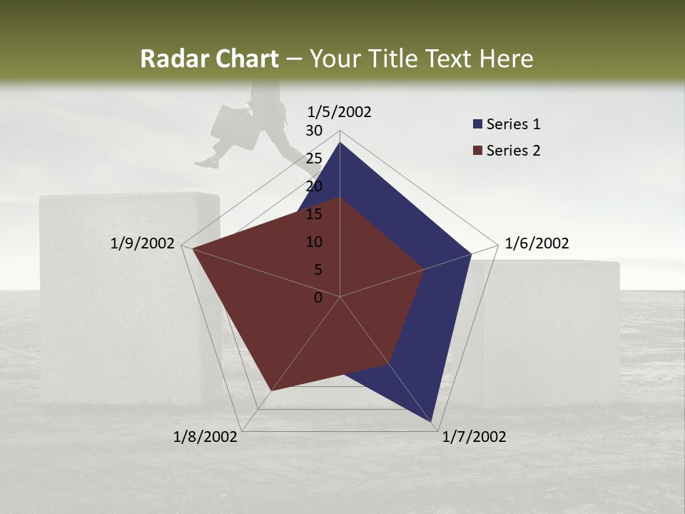 Man Run Stone PowerPoint Template