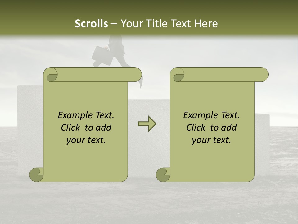 Man Run Stone PowerPoint Template