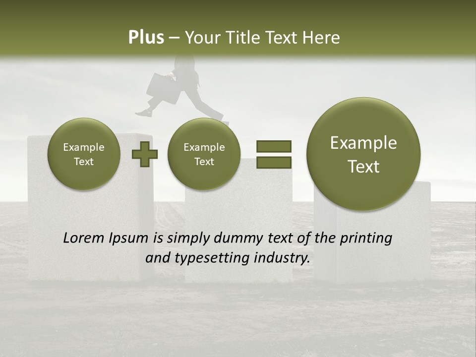 Man Run Stone PowerPoint Template