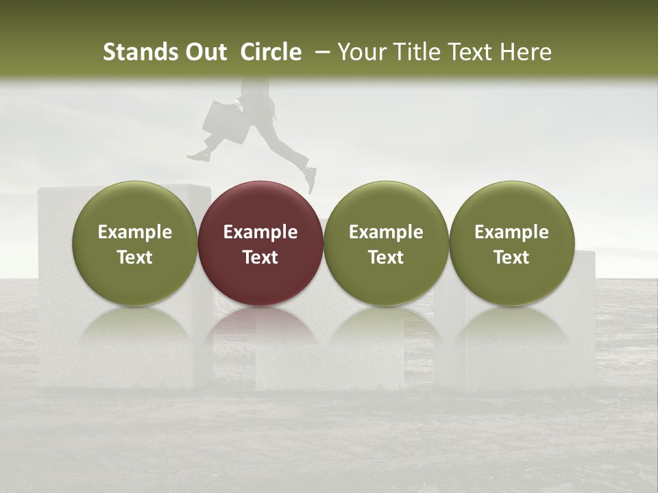 Man Run Stone PowerPoint Template