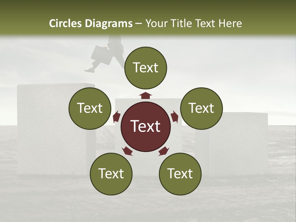 Man Run Stone PowerPoint Template