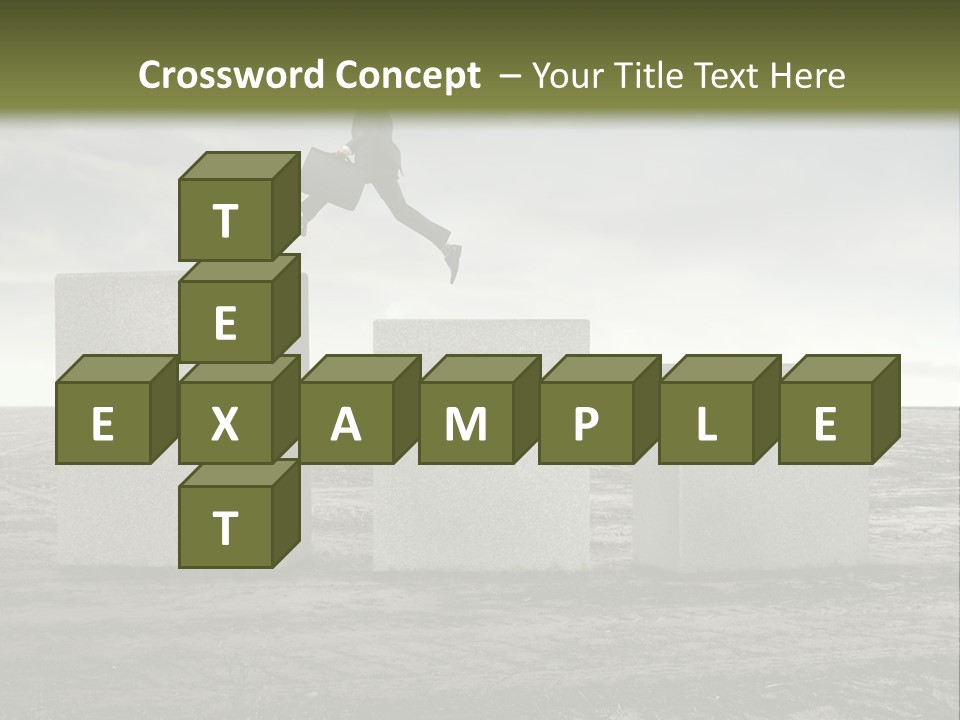 Man Run Stone PowerPoint Template