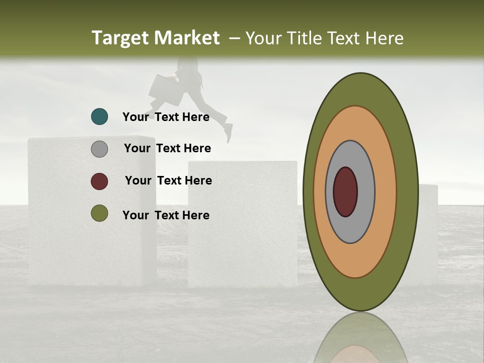 Man Run Stone PowerPoint Template