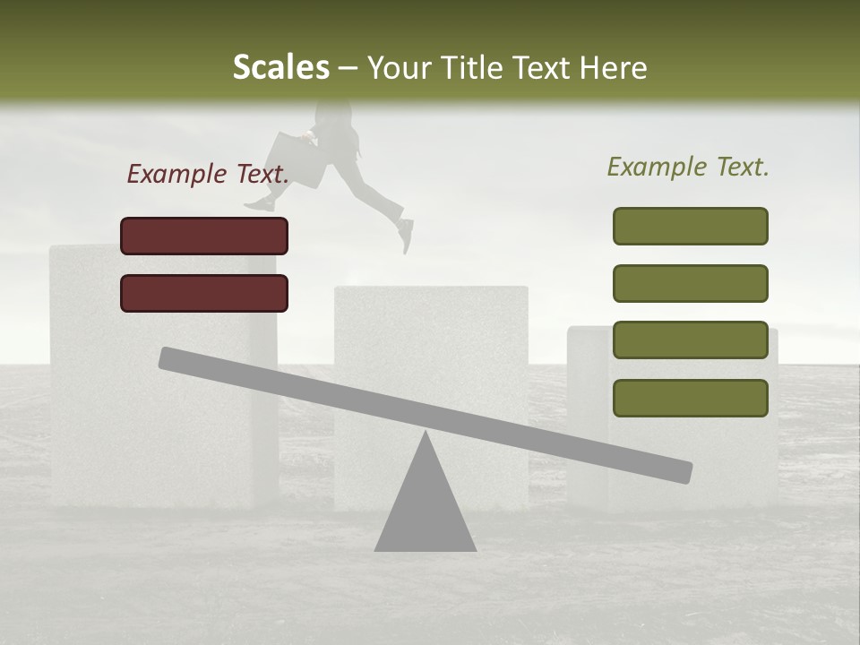 Man Run Stone PowerPoint Template