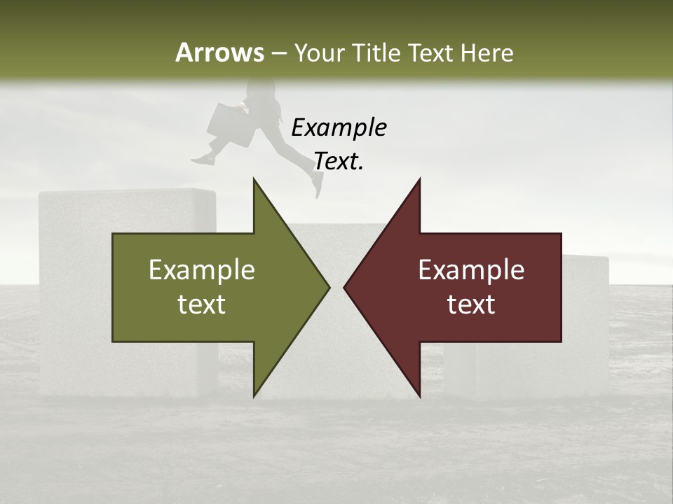 Man Run Stone PowerPoint Template