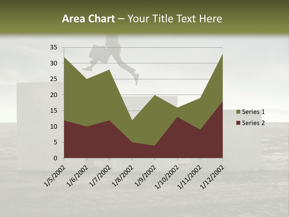 Man Run Stone PowerPoint Template