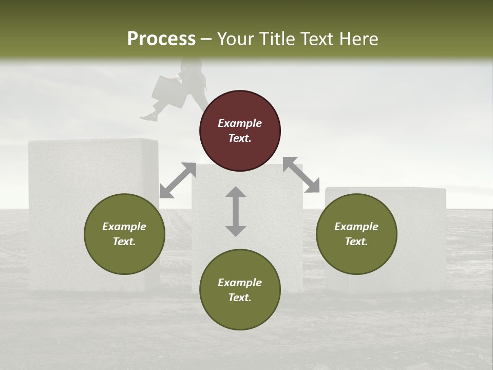 Man Run Stone PowerPoint Template