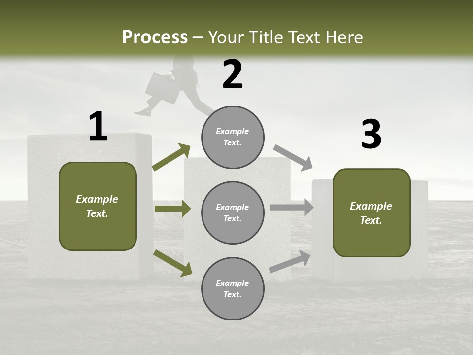 Man Run Stone PowerPoint Template