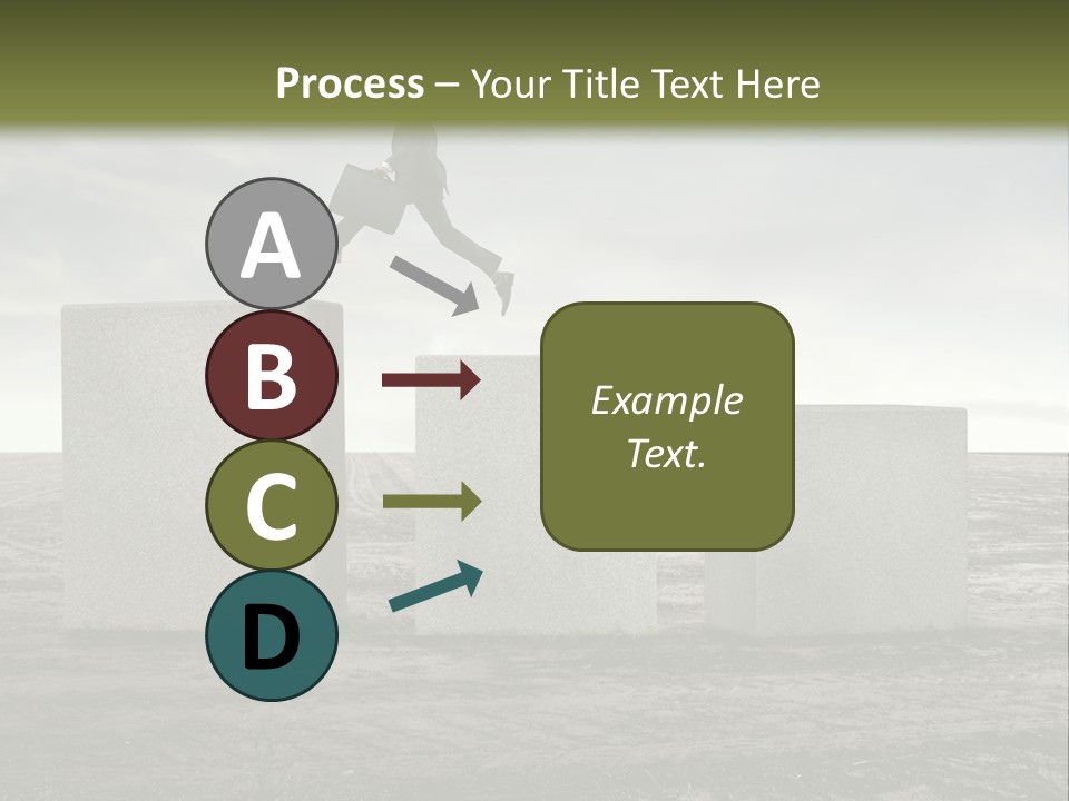 Man Run Stone PowerPoint Template