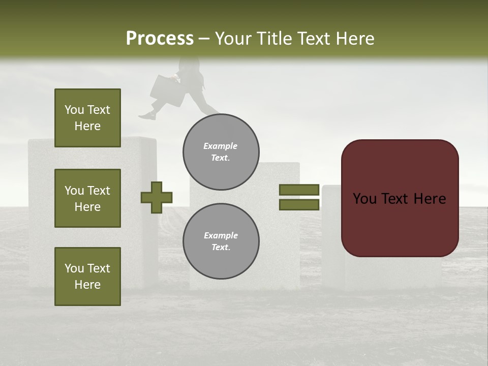 Man Run Stone PowerPoint Template