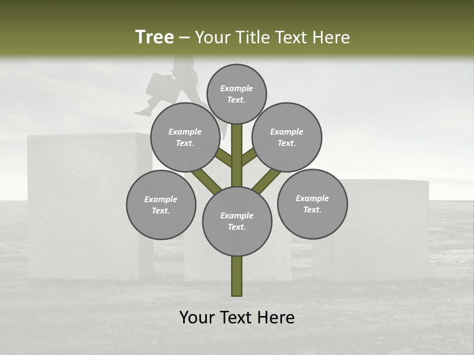 Man Run Stone PowerPoint Template