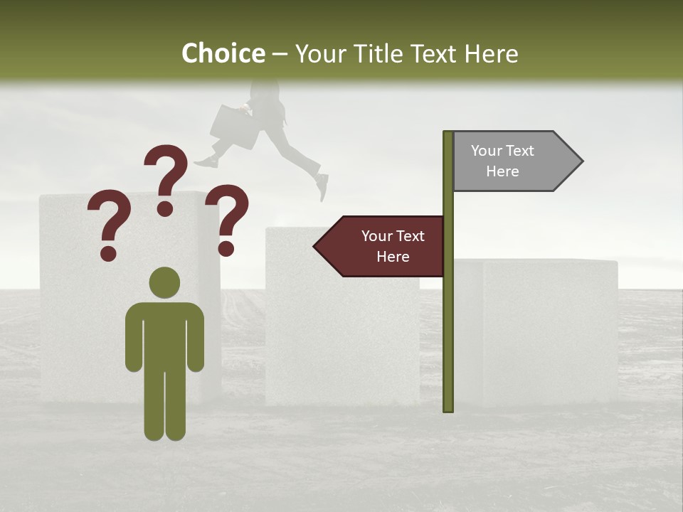 Man Run Stone PowerPoint Template