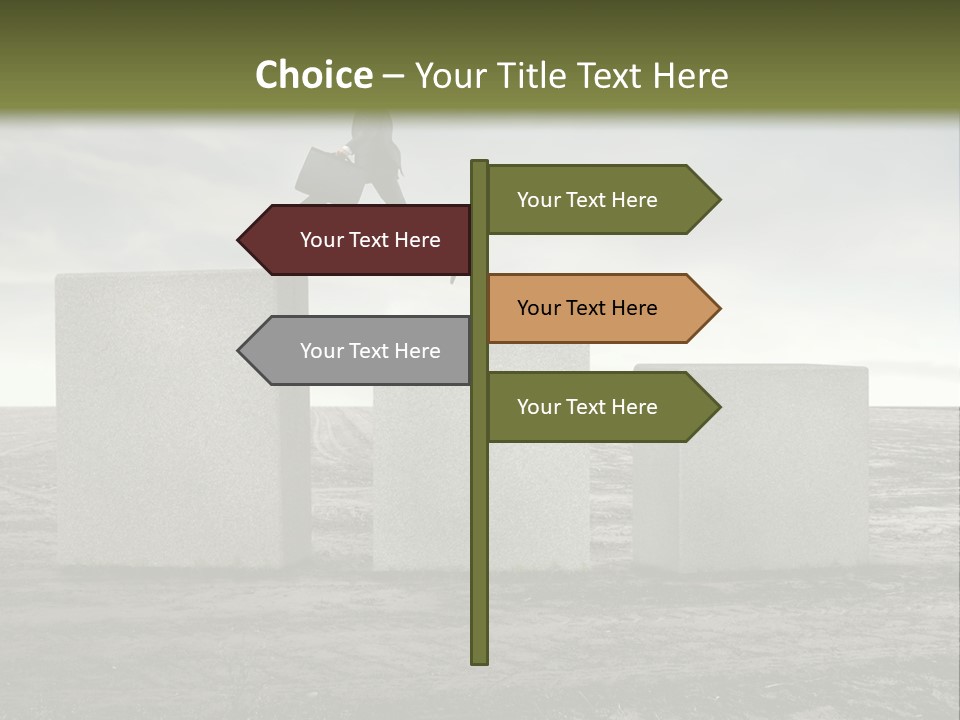 Man Run Stone PowerPoint Template