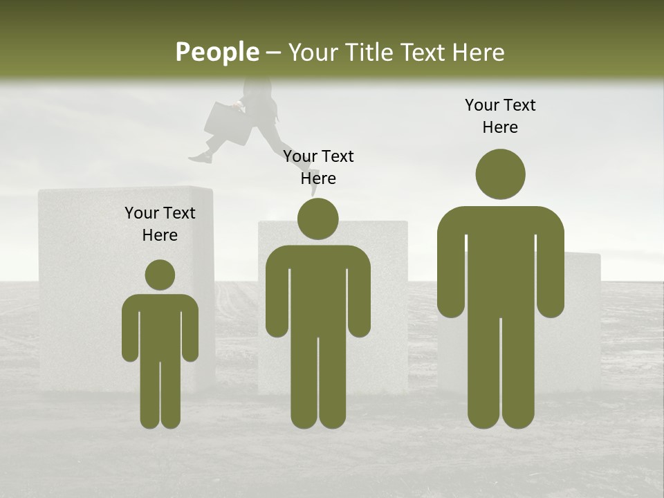 Man Run Stone PowerPoint Template