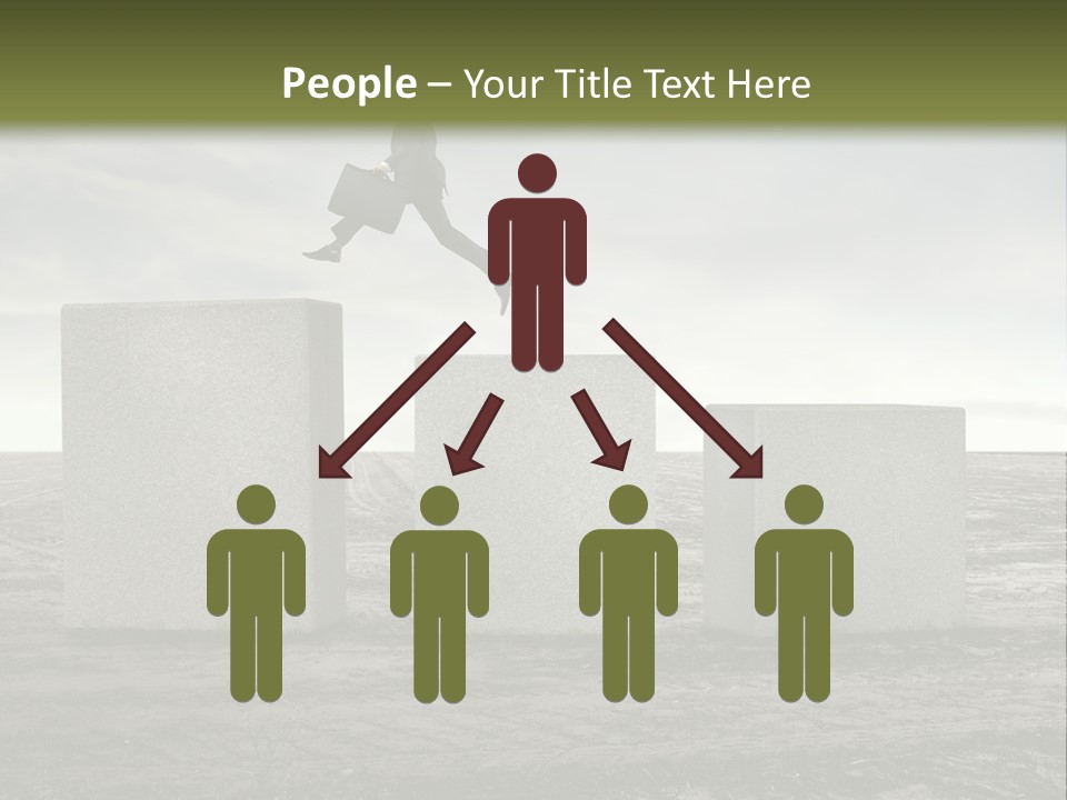 Man Run Stone PowerPoint Template