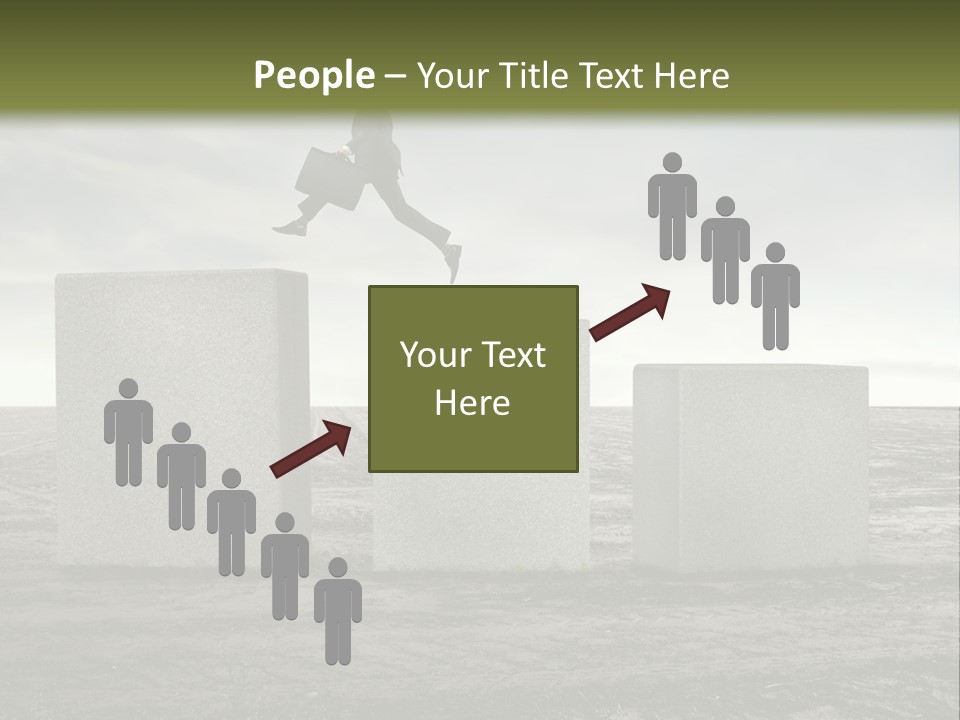 Man Run Stone PowerPoint Template