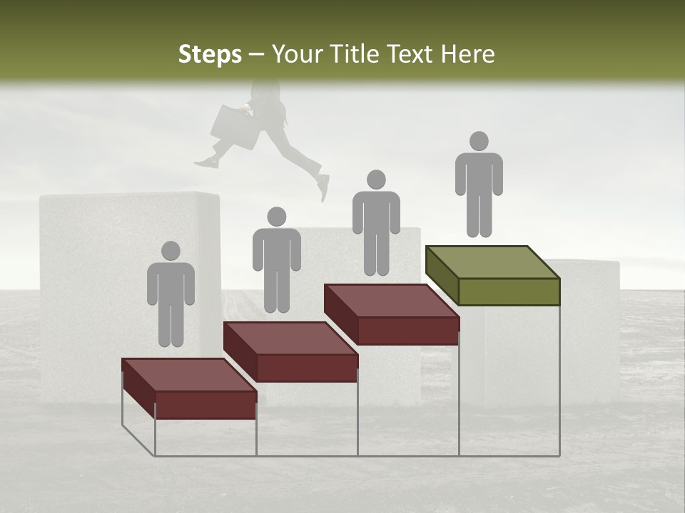 Man Run Stone PowerPoint Template