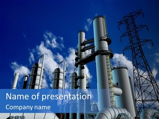 Factory Gas Pipes PowerPoint Template