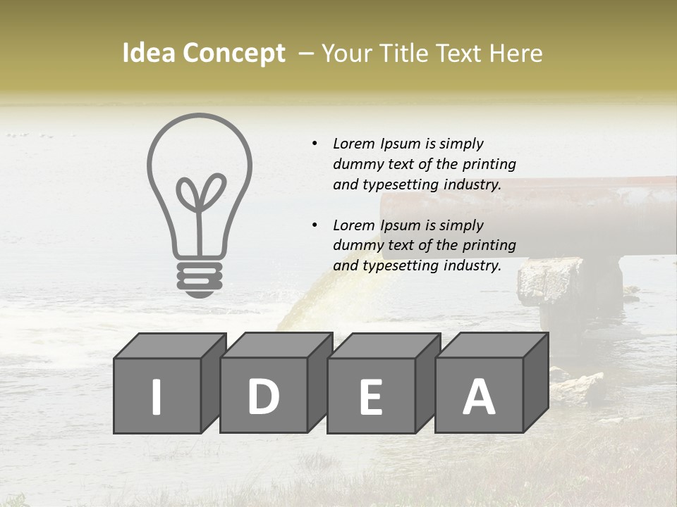 Sewer River Stream PowerPoint Template