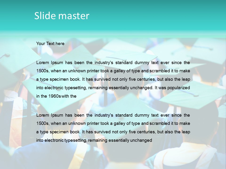 Class Cap Mortarboard PowerPoint Template