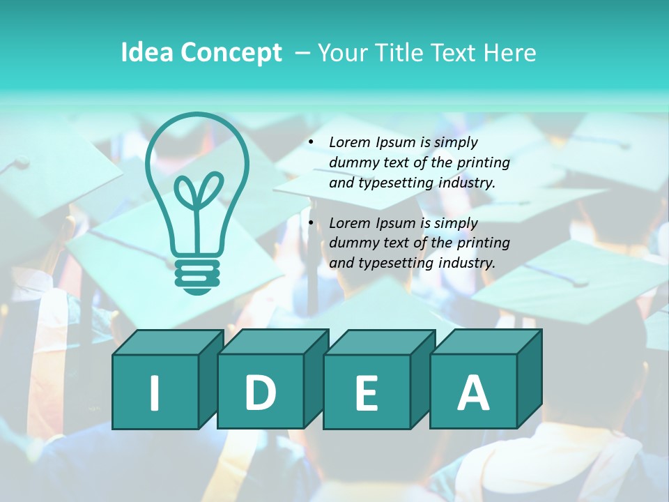 Class Cap Mortarboard PowerPoint Template