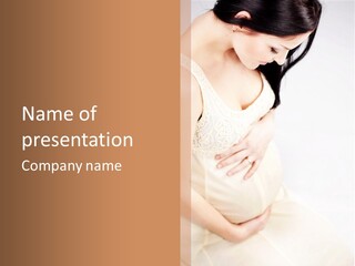 Childbirth Cute Person PowerPoint Template