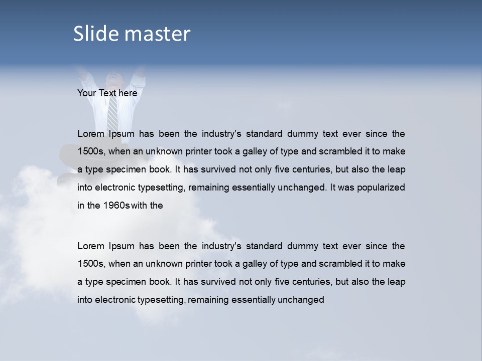 Men Business High PowerPoint Template