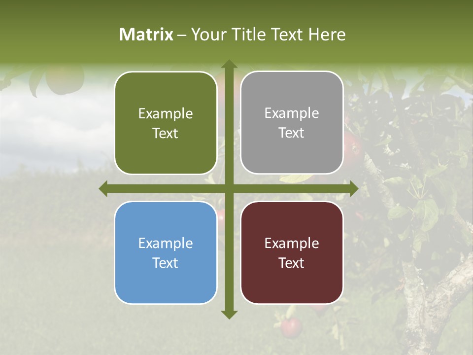 Closeup Horizontal Tree PowerPoint Template