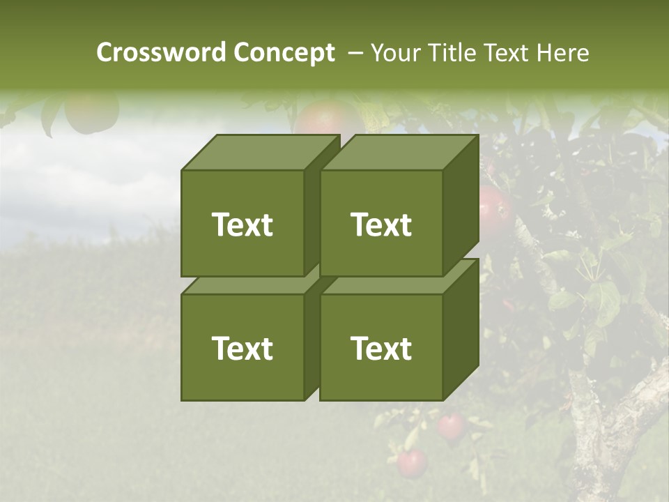 Closeup Horizontal Tree PowerPoint Template