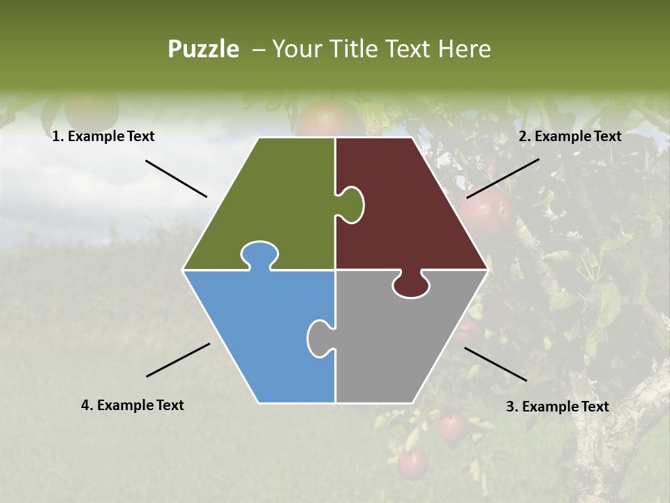 Closeup Horizontal Tree PowerPoint Template