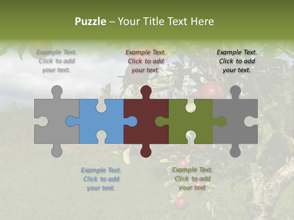 Closeup Horizontal Tree PowerPoint Template