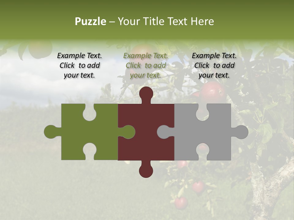 Closeup Horizontal Tree PowerPoint Template