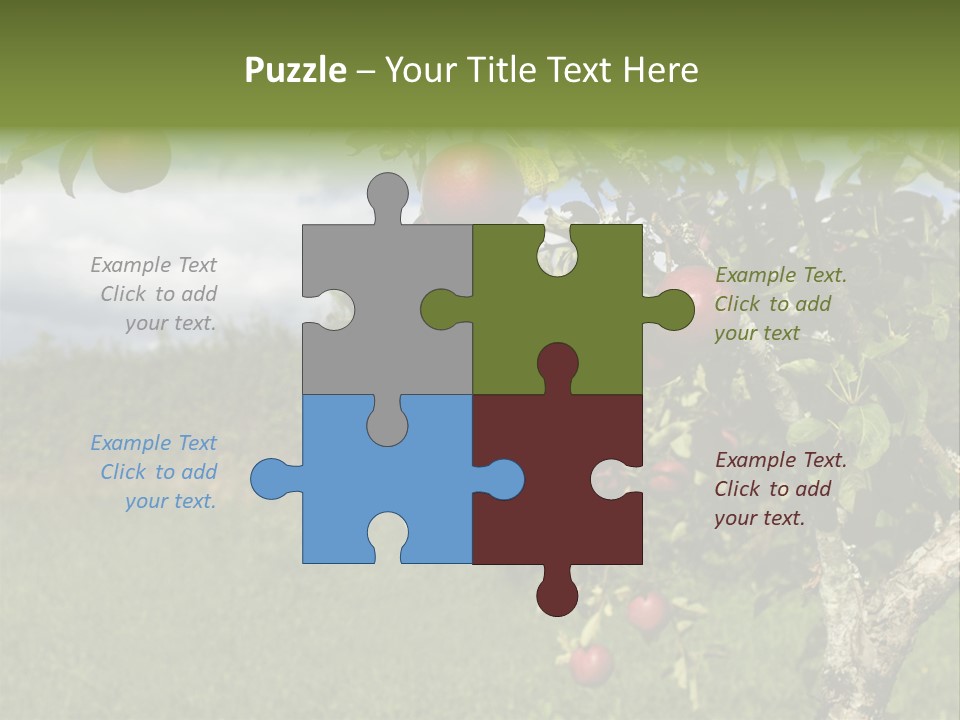Closeup Horizontal Tree PowerPoint Template