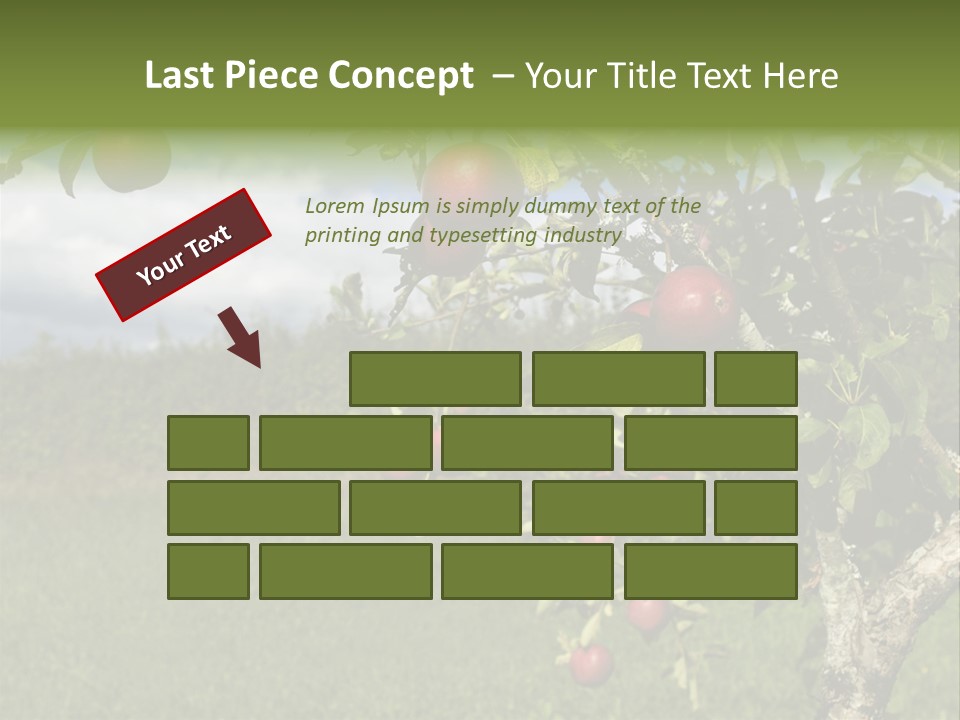 Closeup Horizontal Tree PowerPoint Template
