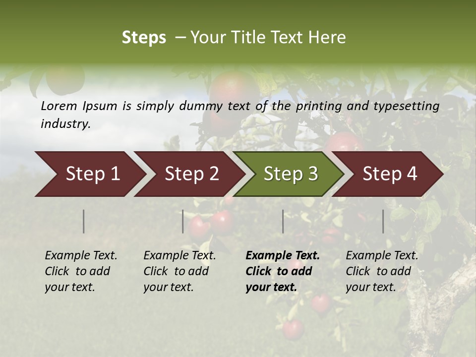 Closeup Horizontal Tree PowerPoint Template