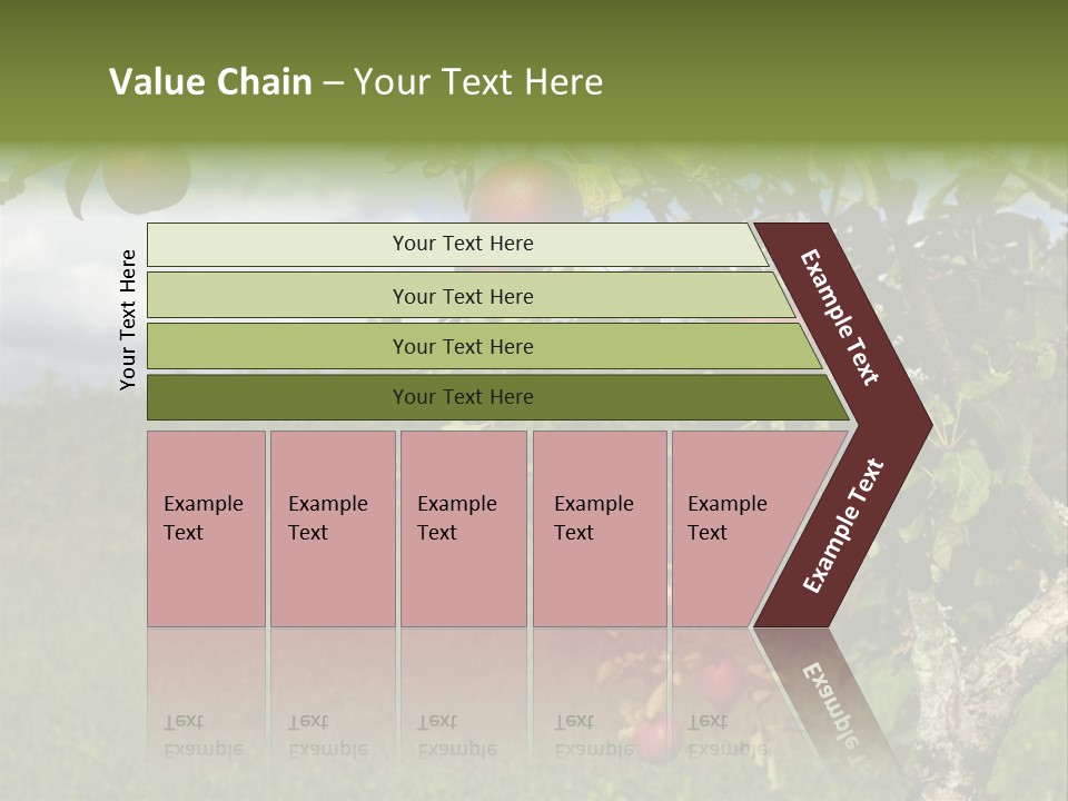 Closeup Horizontal Tree PowerPoint Template