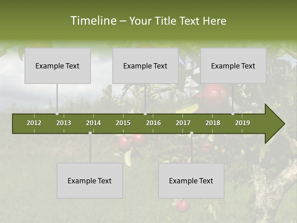 Closeup Horizontal Tree PowerPoint Template