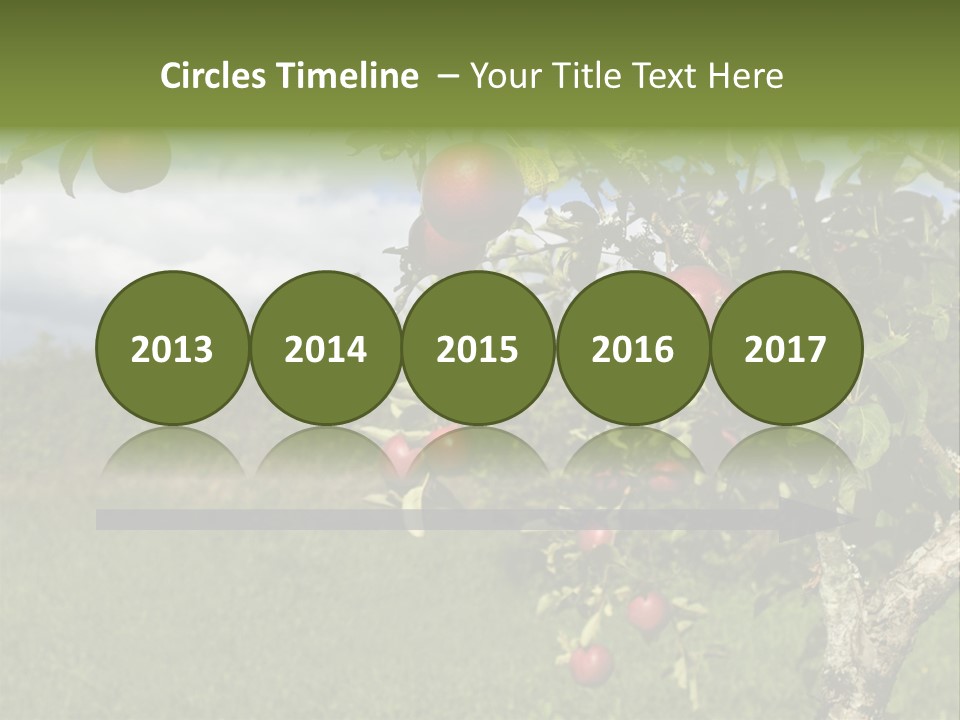 Closeup Horizontal Tree PowerPoint Template