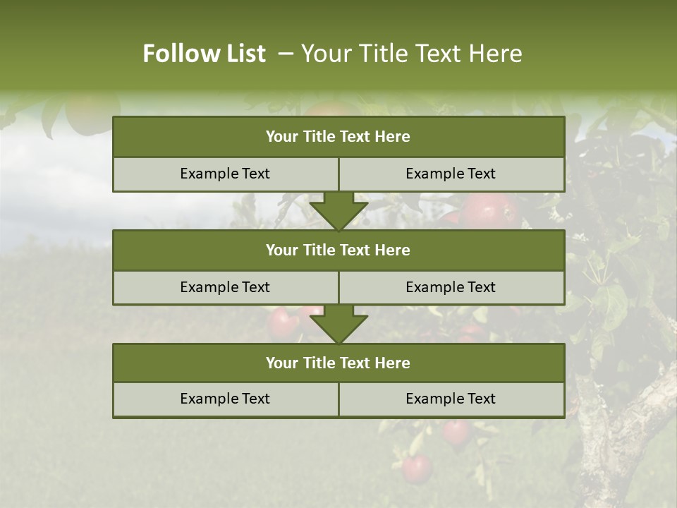 Closeup Horizontal Tree PowerPoint Template