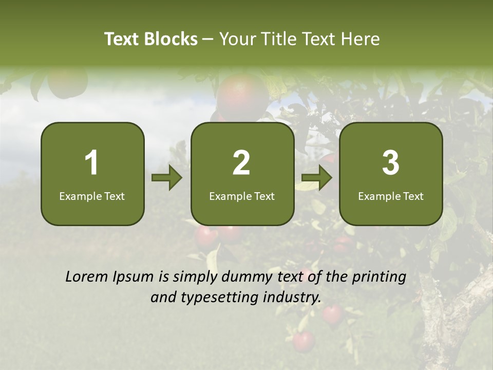 Closeup Horizontal Tree PowerPoint Template